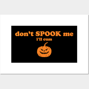 Don't Spook Me I'll Cum Posters and Art